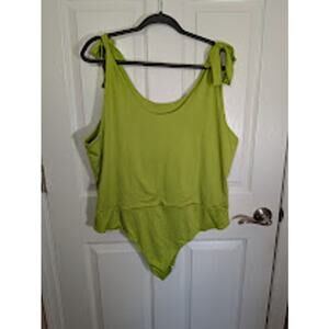 White birch 3x lime green bodysuit